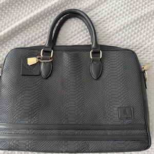 Black Textured Men's Bag